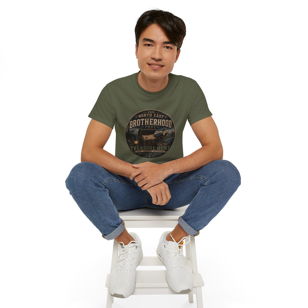 Brotherhood Post Treasure Hunt T-Shirt — North East Vintage Camping Adventure Tee
