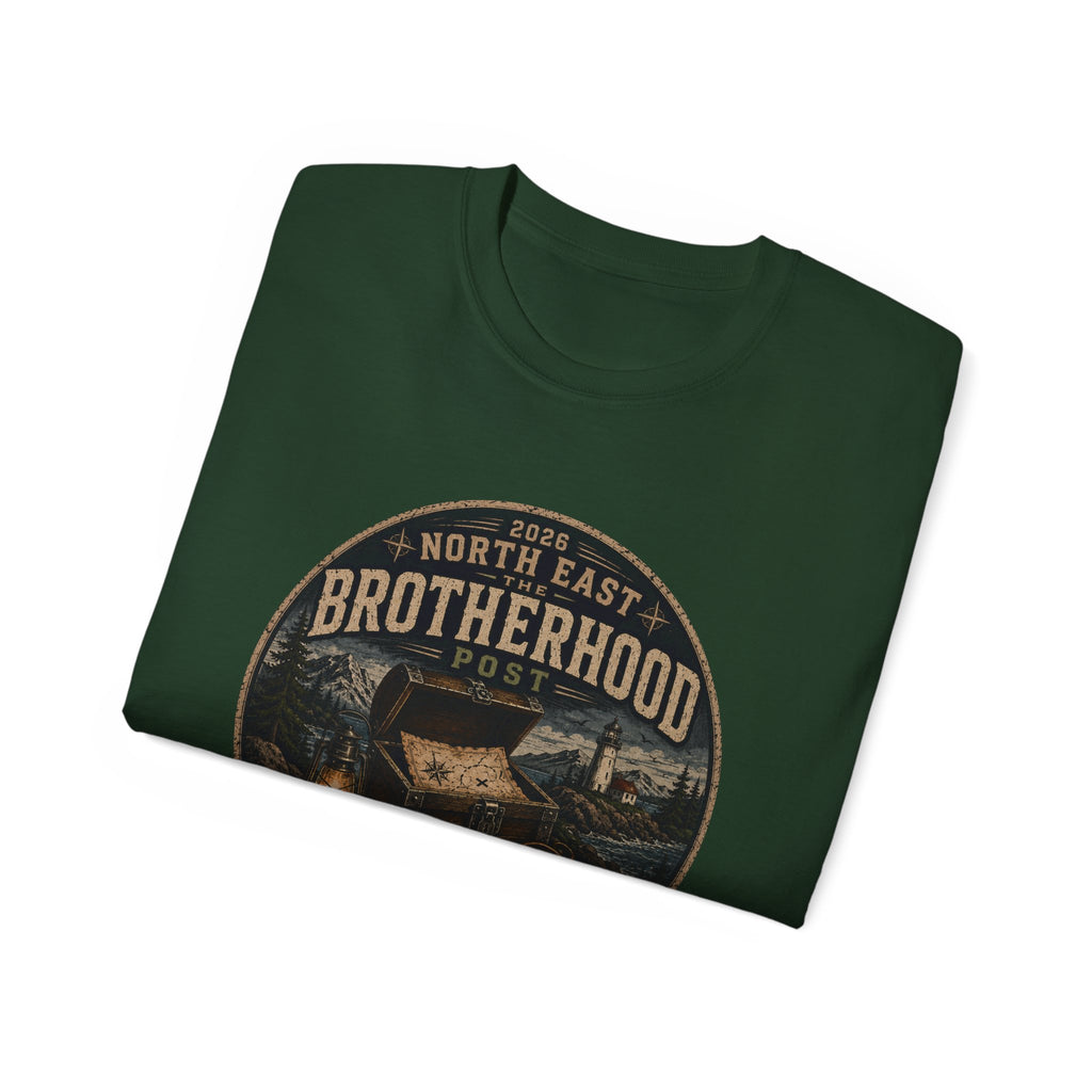 Brotherhood Post Treasure Hunt T-Shirt — North East Vintage Camping Adventure Tee