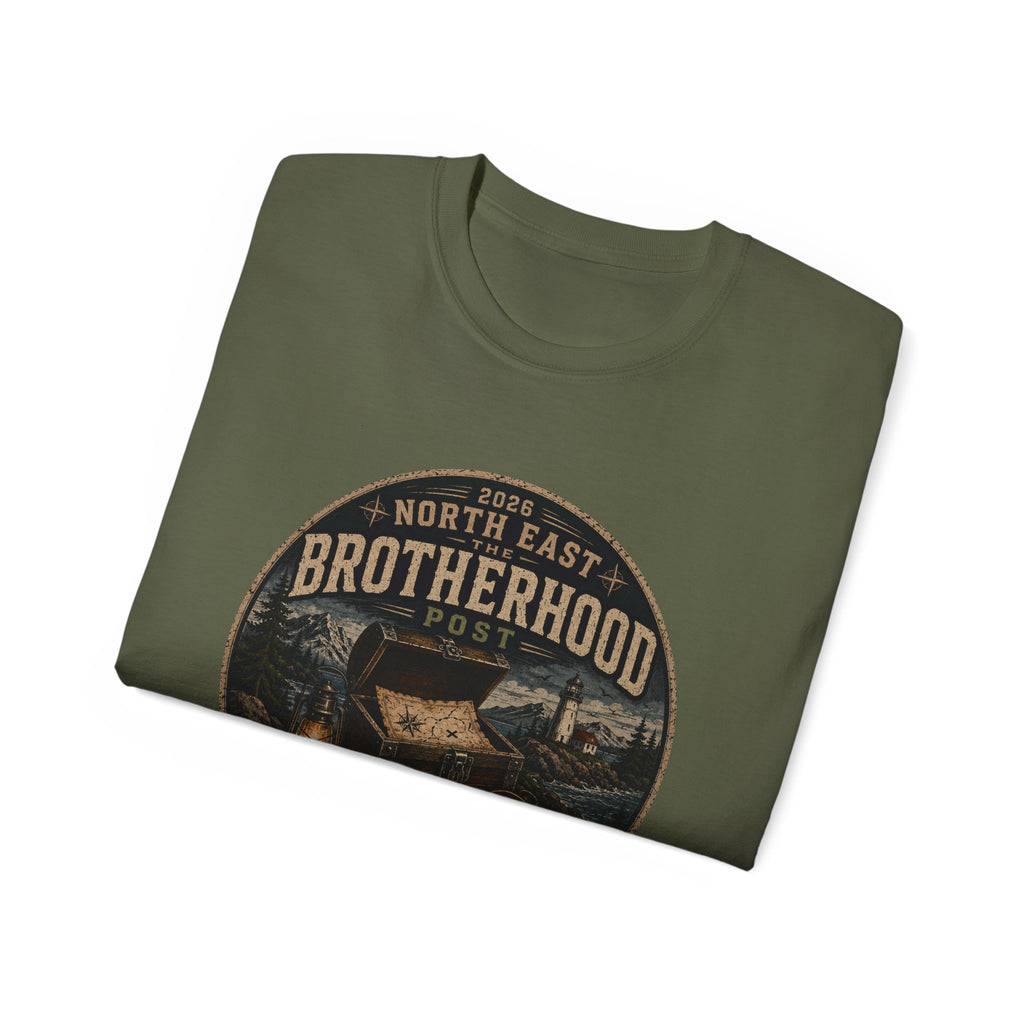 Brotherhood Post Treasure Hunt T-Shirt — North East Vintage Camping Adventure Tee