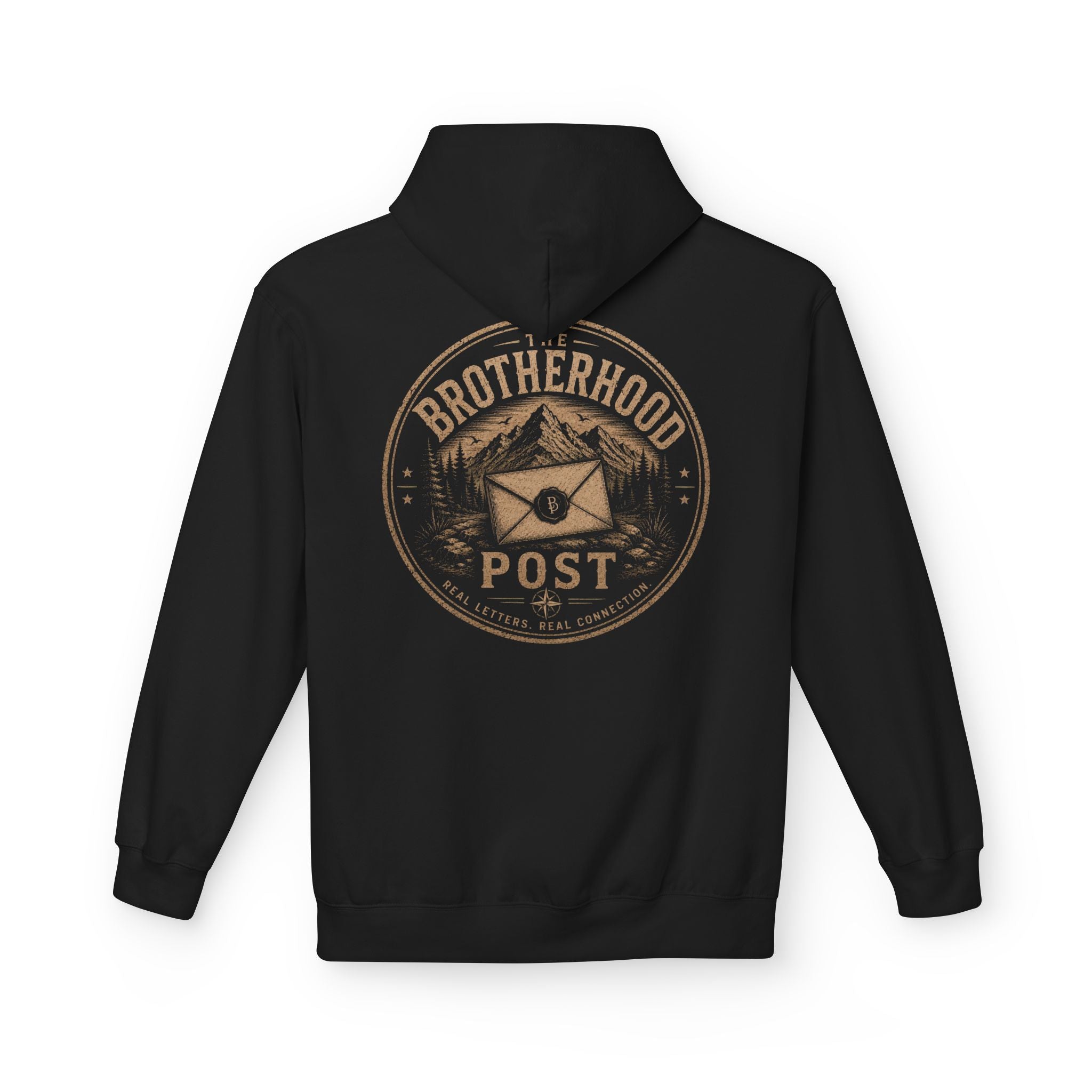 Brotherhood Post Hoodie — Vintage Mountain Mail Logo