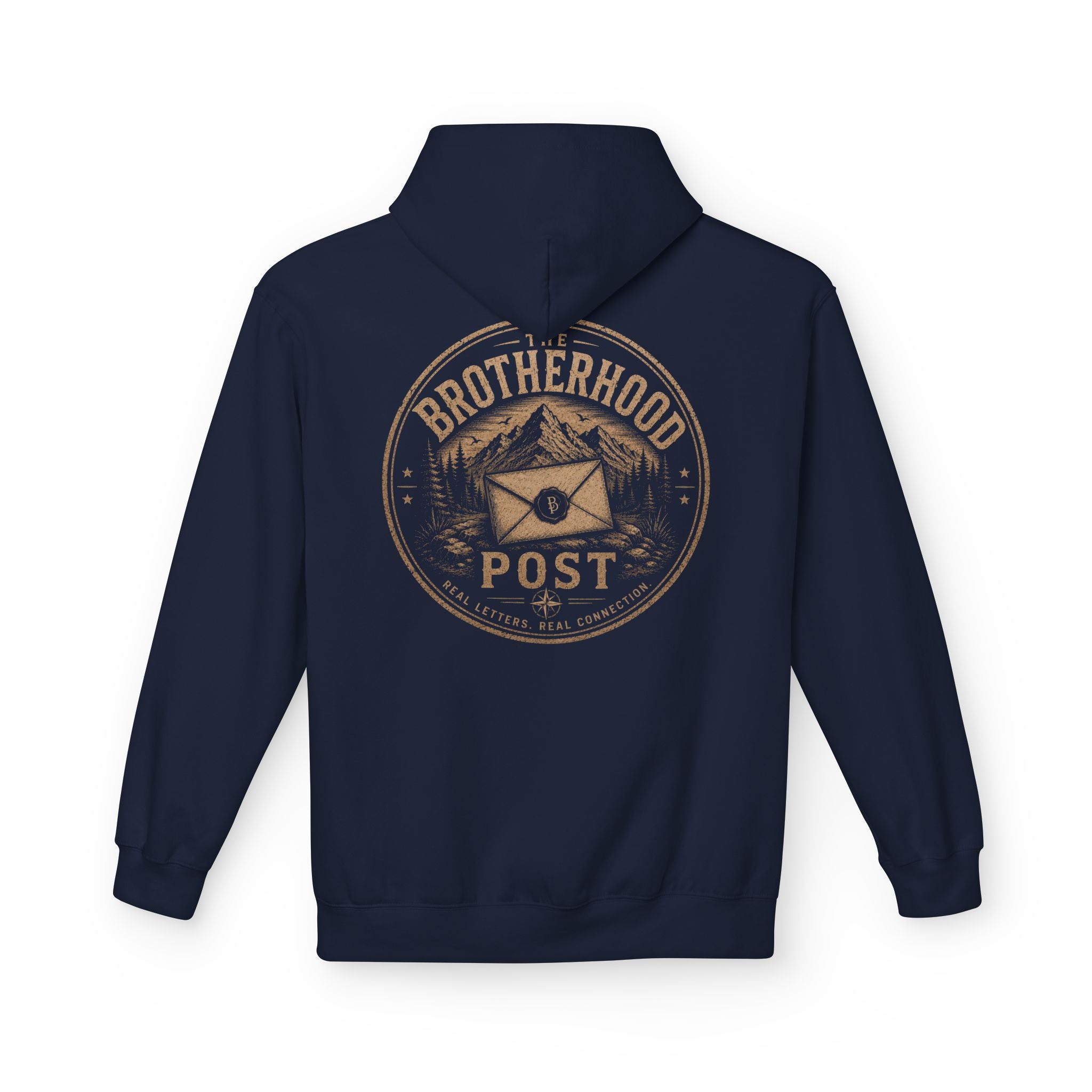 Brotherhood Post Hoodie — Vintage Mountain Mail Logo