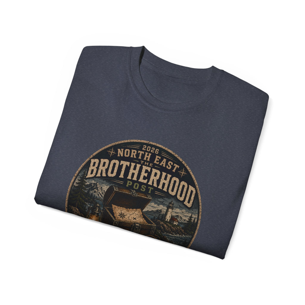 Brotherhood Post Treasure Hunt T-Shirt — North East Vintage Camping Adventure Tee