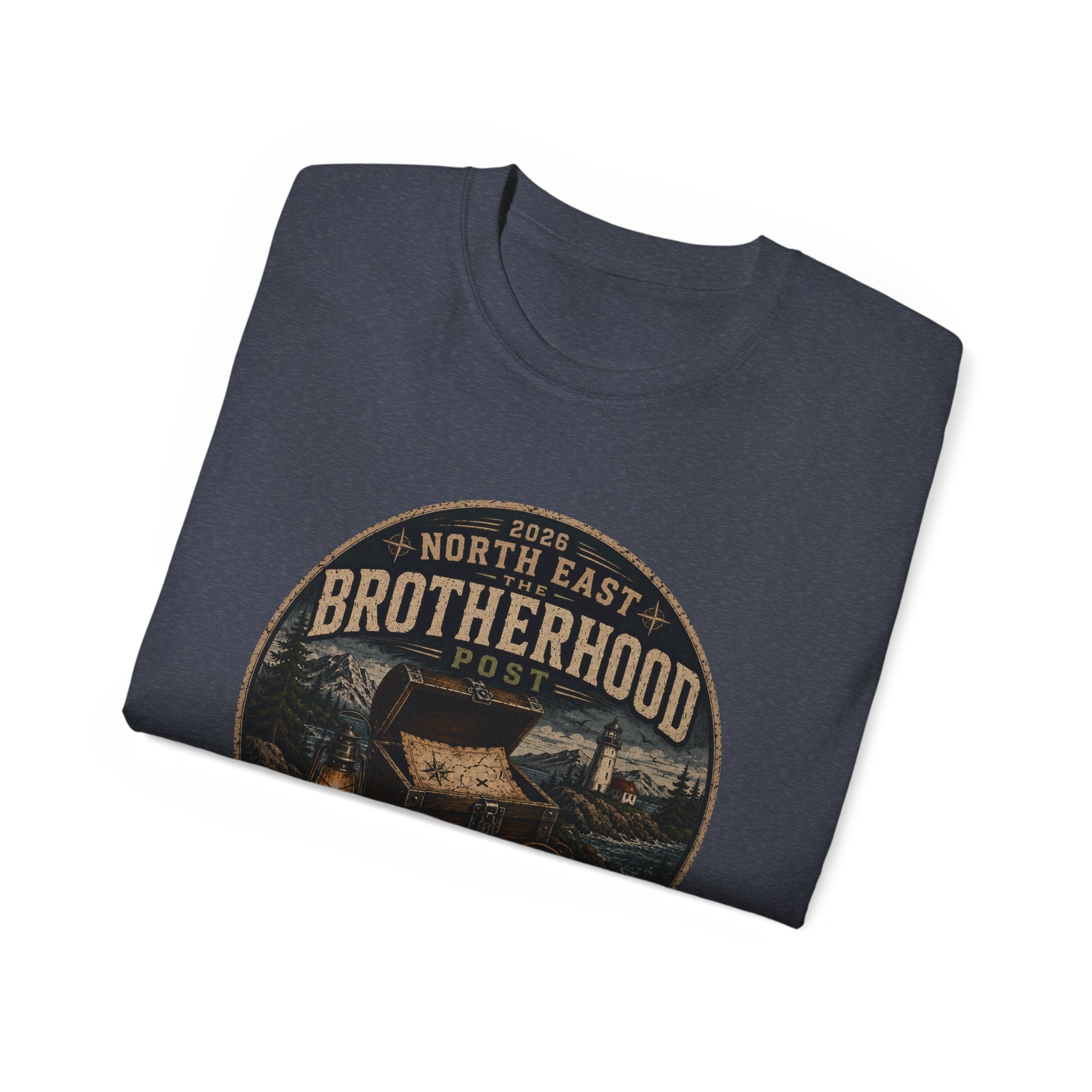 Brotherhood Post Treasure Hunt T-Shirt — North East Vintage Camping Adventure Tee