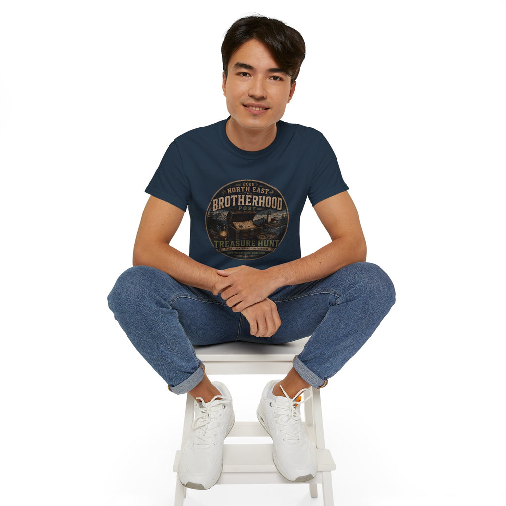Brotherhood Post Treasure Hunt T-Shirt — North East Vintage Camping Adventure Tee