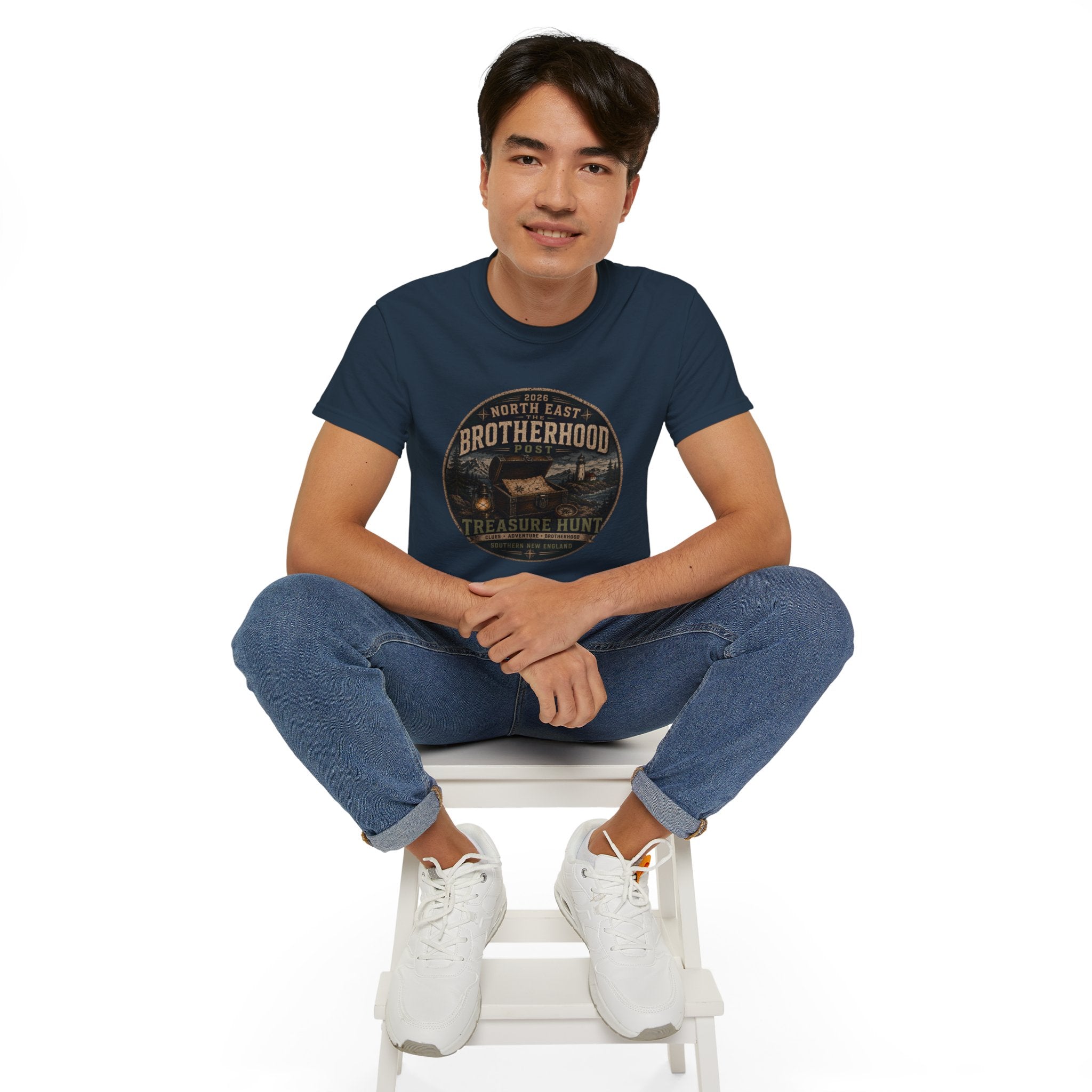 Brotherhood Post Treasure Hunt T-Shirt — North East Vintage Camping Adventure Tee