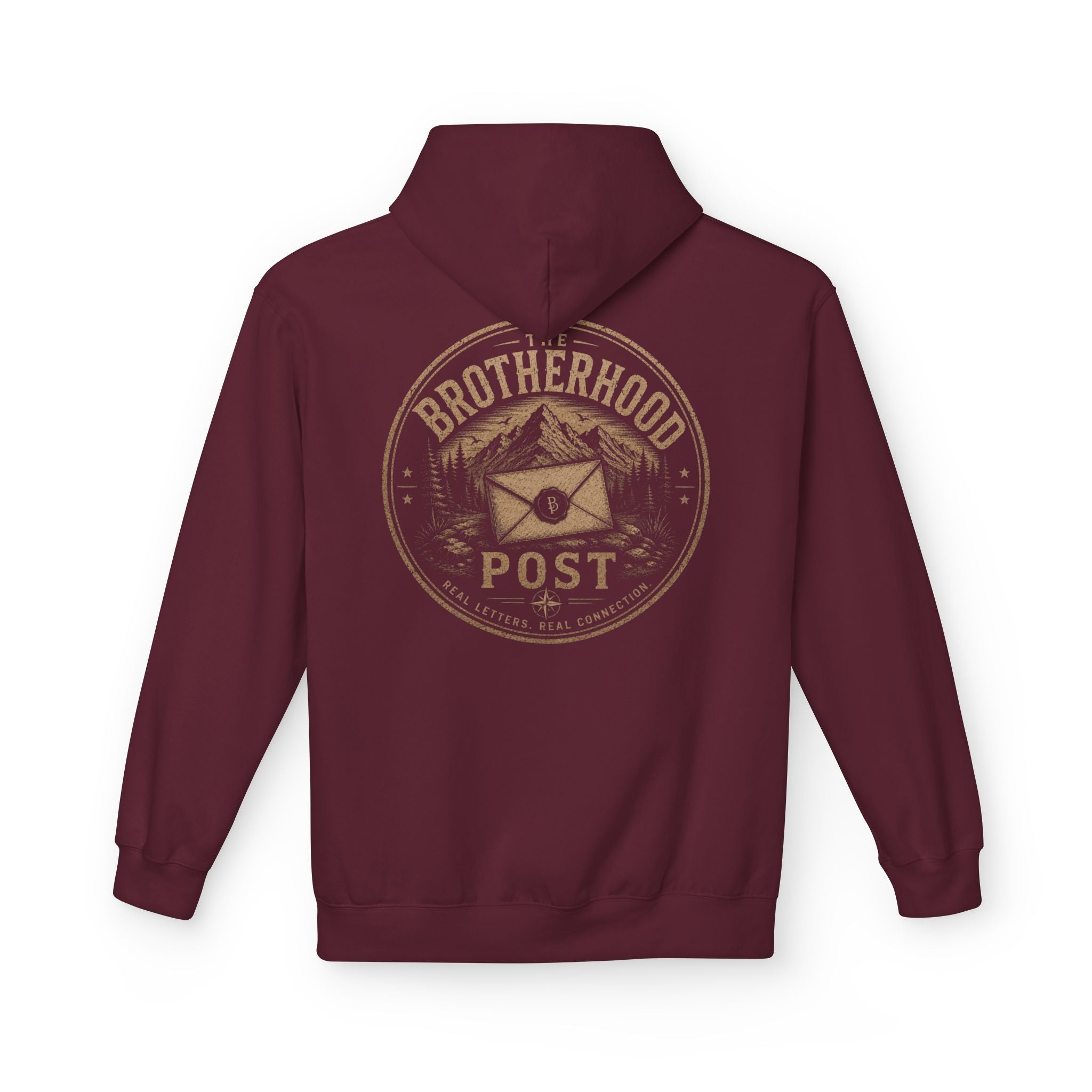Brotherhood Post Hoodie — Vintage Mountain Mail Logo