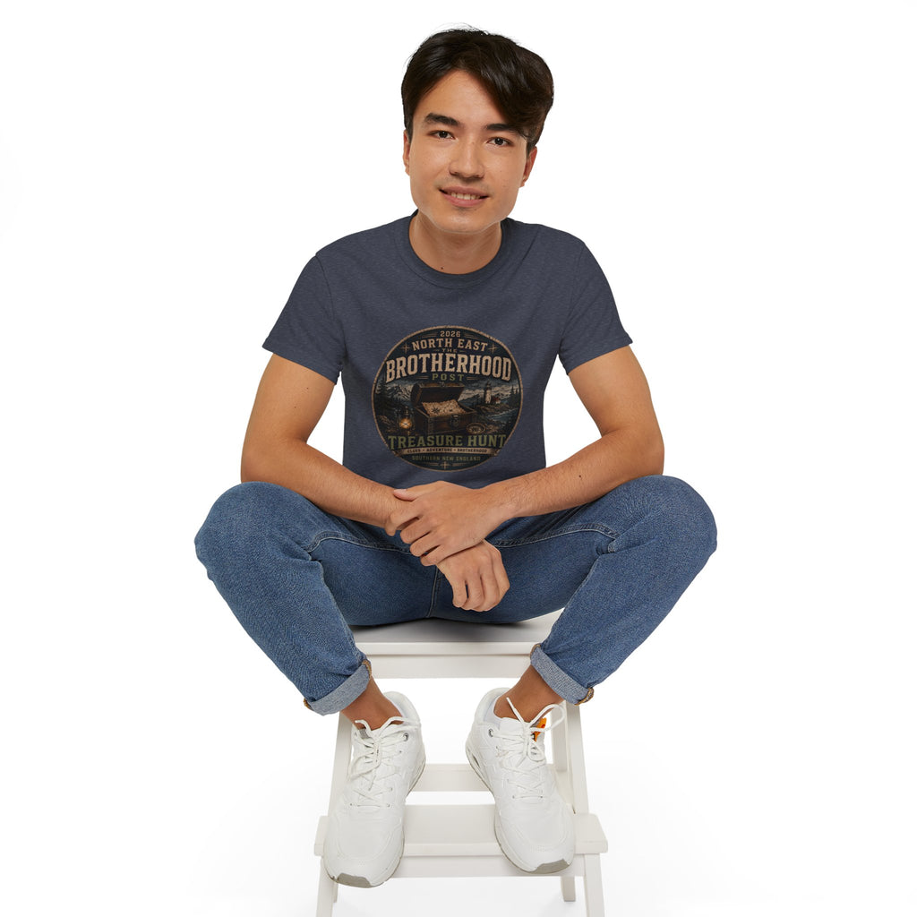 Brotherhood Post Treasure Hunt T-Shirt — North East Vintage Camping Adventure Tee