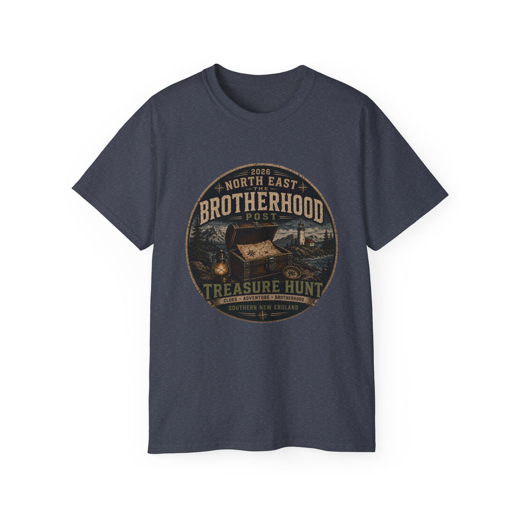 Brotherhood Post Treasure Hunt T-Shirt — North East Vintage Camping Adventure Tee