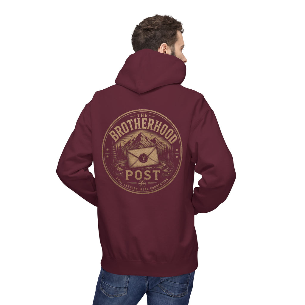 Brotherhood Post Hoodie — Vintage Mountain Mail Logo